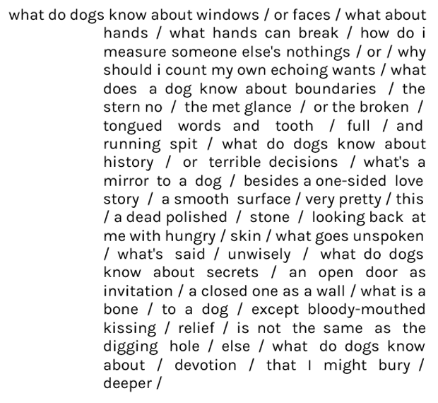 Catherine Weiss - what do dogs know